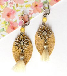 Boucles d'oreilles Fleurs Jaunes