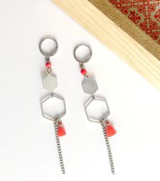 boucles d'oreilles hexagone