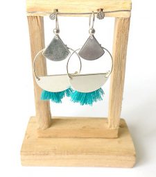 Boucles d'oreilles Demi-Lune Turquoise