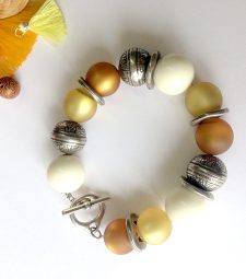 Bracelet perles polaire et céramique