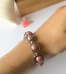 Bracelet céramique rose