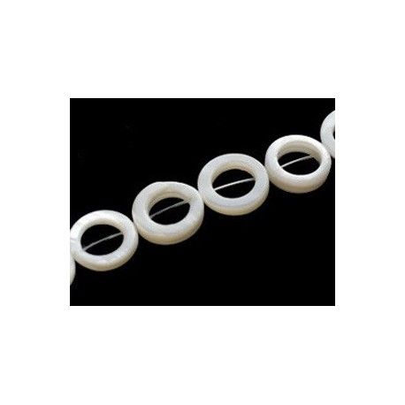 Nacre anneau 15mm, le fil de 40cm  - 1