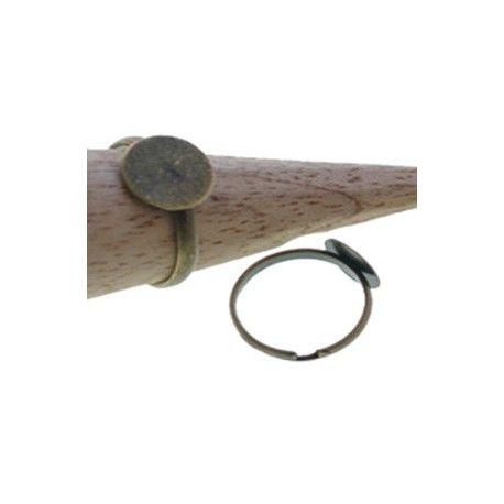 Support de bague pour enfants 15mm LAITON VIEILLI x2  - 1