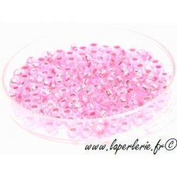 Seed beads 2mm ROSE  ARGENTEE (900 beads)