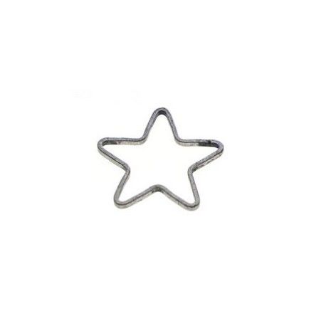 Anneau étoile 20mm ép.0.9mm ARGENTÉ VIEILLI x3  - 1