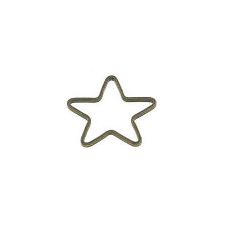 Anneau étoile 20mm ép.0.9mm LAITON VIEILLI x3  - 1