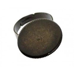 Ring setting for cabochon round 20mm BRONZE COLOR