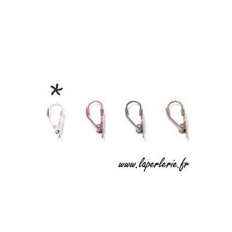 Dormeuse à coller 21x9mm ARGENTÉ VIEILLI x2  - 1