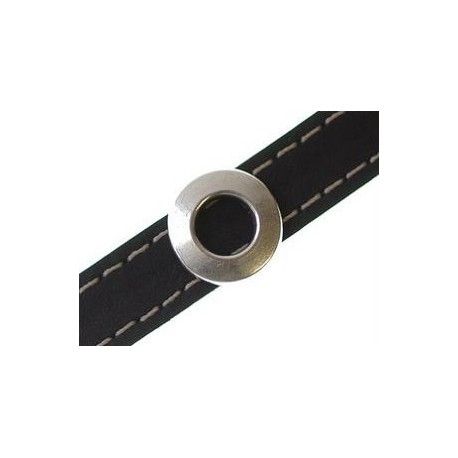 Passant pour cuir Rond 13mm ARGENTÉ VIEILLI  - 1