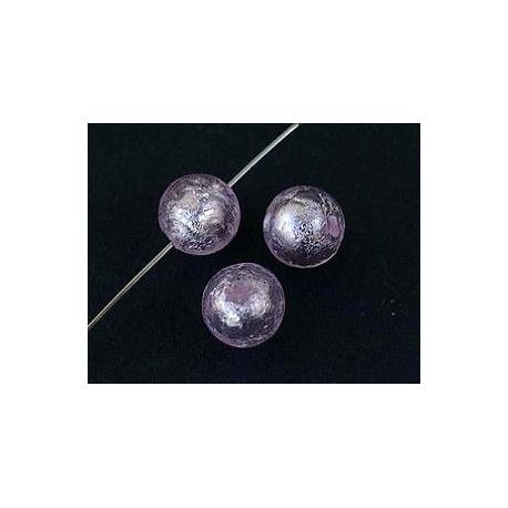 Ronde inclusion feuille d'argent 10mm ROSALINE x2  - 1