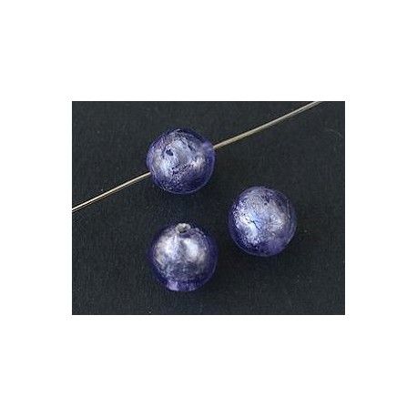Ronde inclusion feuille d'argent 14mm TANZANITE x1  - 1