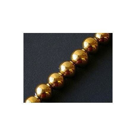 Ronde céramique 12mm DORÉ x 1fil  - 1