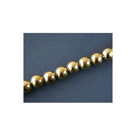 Ronde céramique 14mm DORÉ x 1fil  - 1