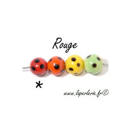 Ronde à pois ROUGE 11mm x3  - 1