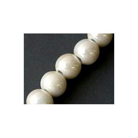 Ronde céramique 14mm CREME AB x1fil  - 1