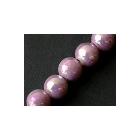 Ronde céramique 14mm LILAS AB x1fil  - 1