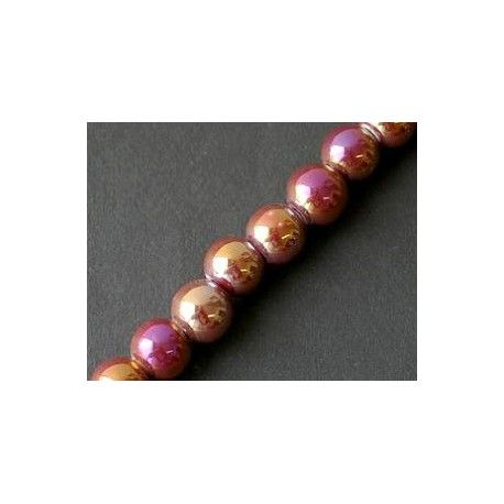 Ronde céramique 12mm BORDEAUX AB x1fil  - 1