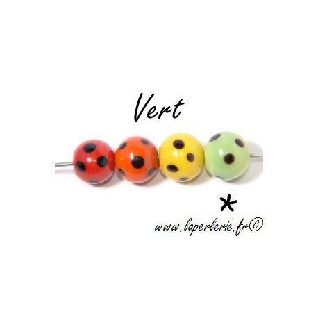 Ronde à pois VERT 11mm x3  - 1