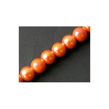 Ronde céramique 12mm ORANGE AB x1fil  - 1