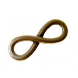 Loop for leather Infinite 30x12mm BRONZE COLOR