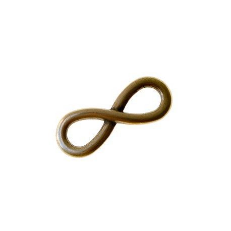 Passant pour cuir Infini 30x12mm LAITON VIEILLI  - 1