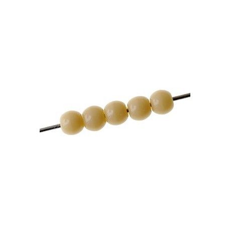Ronde 4mm LIGHT BEIGE OPAQUE x50  - 1