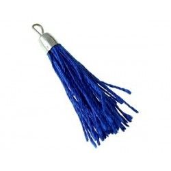 Pompon of thread with saucer silver color 35mm SAPPHIRE