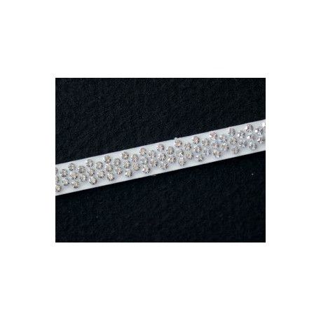 Galon Crystaltex Swarovski thermocollant 62031 5.5mm CRYSTAL SILVER SHADE x 10cm  - 1