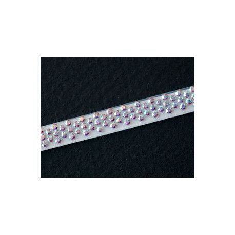Galon Crystaltex Swarovski thermocollant 62031 5.5mm CRYSTAL AB x10cm  - 1
