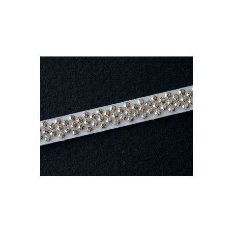 Galon Crystaltex Swarovski thermocollant 62031 5.5mm CRYSTAL GOLDEN SHADOW x10cm  - 1