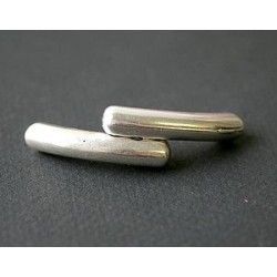 Tube magnetic clasp 54x14mm SATINED SILVER COLOR