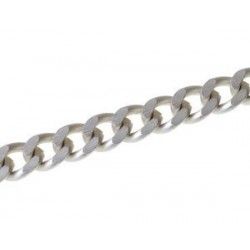 Chain extended ring aluminium 8x7mm SILVER PATINED COLOR x1m