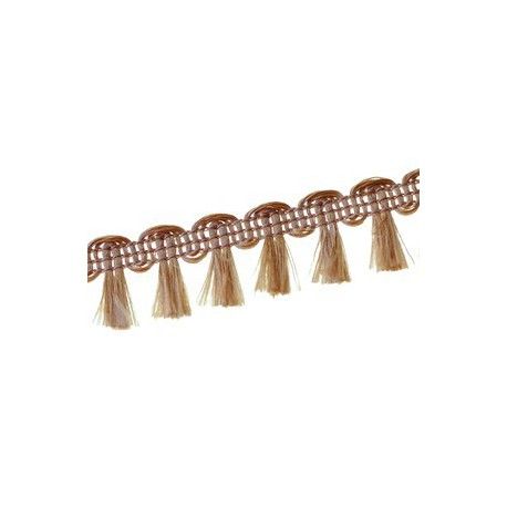 Ruban croquet à franges 15mm NOISETTE  x1m  - 1