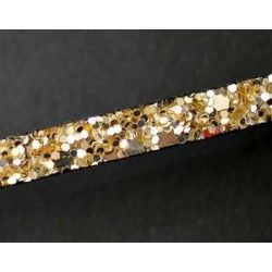 Flat lace sequined 6mm GOLD COLOR x35cm