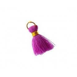 Pompon of threads with loop 10/12mm gold thread VIOLINE x2