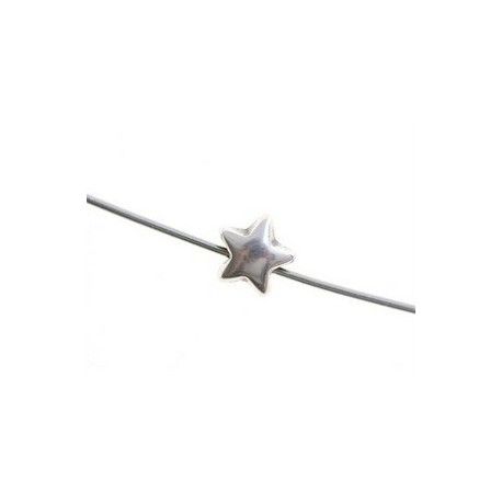 Perle étoile 5.6mm ARGENTÉ VIEILLI x4  - 1