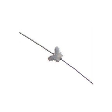 Perle papillon 4.8x7.9mm ARGENTÉ VIELLI x4  - 1