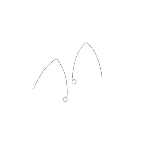 Crochet BO 34x19.6mm Argent 925 x2  - 1