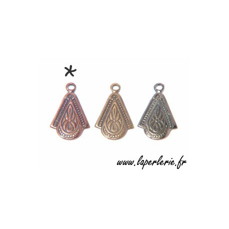 Breloque triangle 16x10 mm CUIVRE  - 1