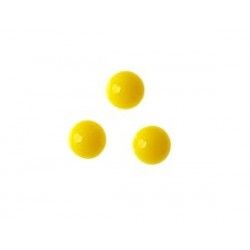 Cabochon to stick 3mm YELLOW OPAQUE x10