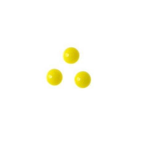 Cabochon à coller 4mm JAUNE CITRON OPAQUE x10  - 1