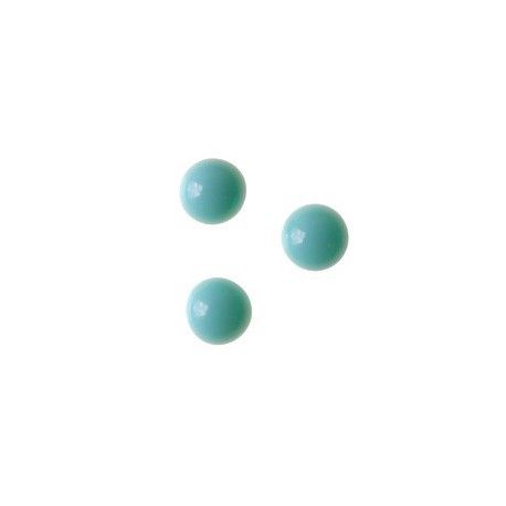 Cabochon à coller 4mm LIGHT TURQUOISE OPAQUE x10  - 1