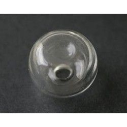 Glass cylinder rounded 20mm th.15mm