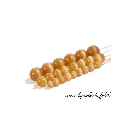 Oeil de chat ronde 4mm LIGHT SMOKED TOPAZ x30  - 1