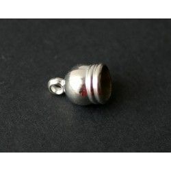 End cap for glass pendant to fill up 15x10mm SILVER COLOR