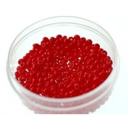 Seed beads 2mm DARK OPAQUE RED (500 beads)