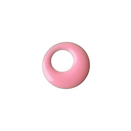 Donut émaillé 15mm ROSE VIF x1  - 1