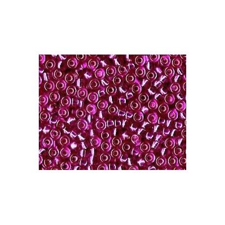 Rocailles Miyuki 8/0 1340 Fushia Trans. Silver Lined Dyed x10g  - 1