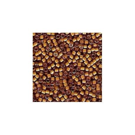 DB1778 Delica Miyuki 11/0 Sunkist/White Ins. Color Lined AB, le tube de 7g  - 1