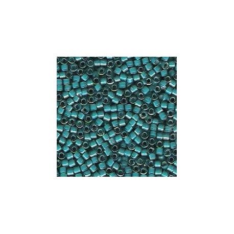 DB1782 Delica Miyuki 11/0 Gem Turquoise/White Ins. Color Lined/AB, le tube de 7g  - 1